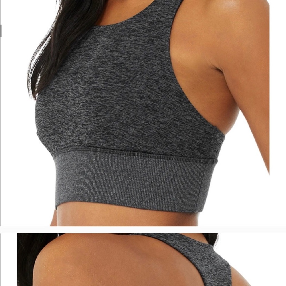 Alo Yoga Serenity bra heather green size Small